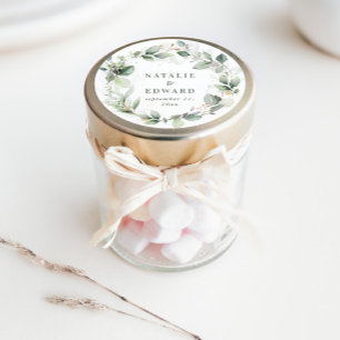 Waterverf- of naaldhout ronde sticker