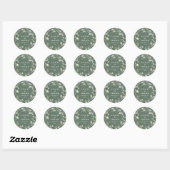 Waterverf- of naaldhout ronde sticker (Vel)