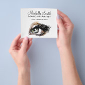 Waterverf ogen lash extension make-up branding flyer (Hand)
