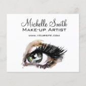 Waterverf ogen lash extension make-up branding flyer (Voorkant)