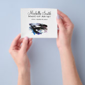 Waterverf ogen lash extension make-up branding flyer (Hand)