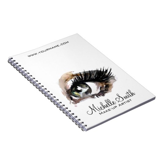 Waterverf ogen lash extension make-up branding notitieboek (Rechterzijde)