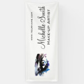 Waterverf ogen lash extension make-up branding spandoek (Verticaal)