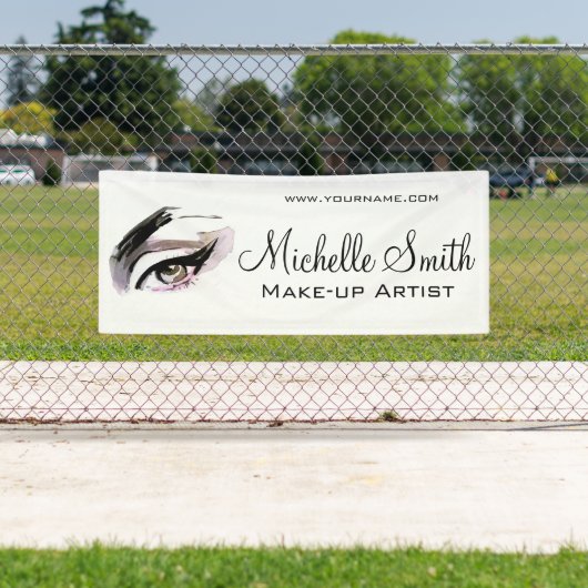 Waterverf ogen lash extension make-up branding spandoek (Insitu)