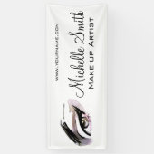 Waterverf ogen lash extension make-up branding spandoek (Verticaal)