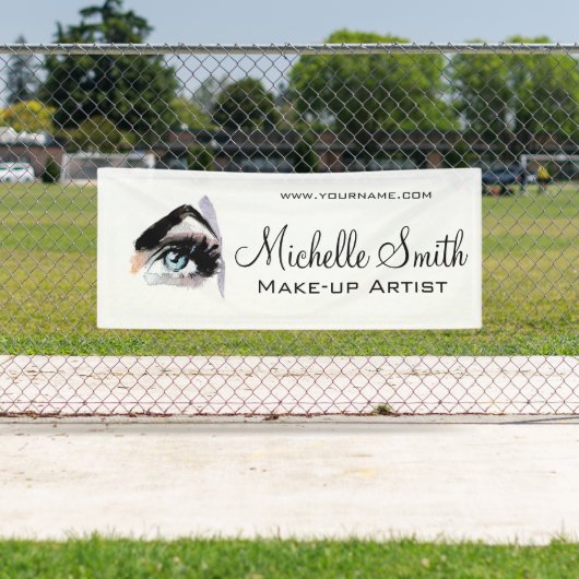 Waterverf ogen lash extension make-up branding spandoek (Insitu)