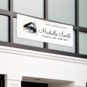 Waterverf ogen lash extension make-up branding spandoek (Buitenkant Gebouw)