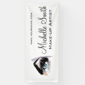 Waterverf ogen lash extension make-up branding spandoek (Verticaal)