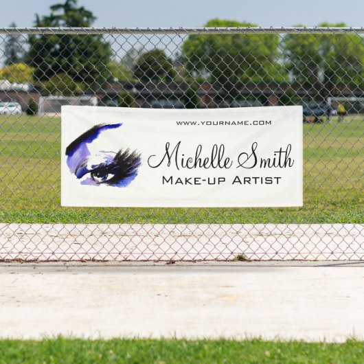 Waterverf ogen lash extension make-up branding spandoek (Insitu)