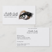 Waterverf ogen lash extension make-up branding visitekaartje (Voorkant / Achterkant)