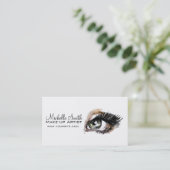 Waterverf ogen lash extension make-up branding visitekaartje (Staand voorkant)