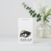 Waterverf ogen lash extension make-up branding visitekaartje (Staand voorkant)