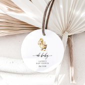Waterverf Oh Baby Duck Baby shower Bedankjes Labels