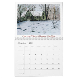 Waterverf Old Barns Calendar Kalender