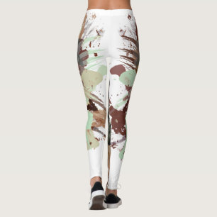 Waterverf Olieverf lavender Groene canvaspenseel Leggings