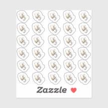 Waterverf Olifant Hoofd Mini Stickers