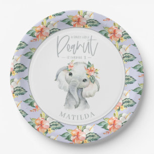 Waterverf olifant kleine pinda - verjaardagsfeestj papieren bordje