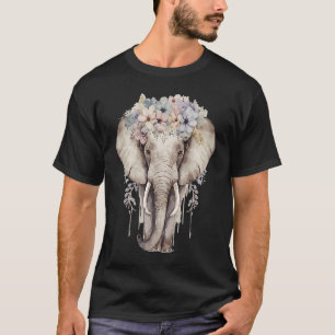 Waterverf olifantenkroon in Afrika Safari Ani T-shirt