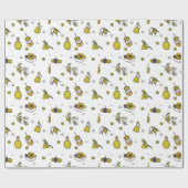 Waterverf Olijf, Olijftak & Oliefles Cadeaupapier (Vlak)