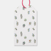 Waterverf olijfboomtakken bruiloft dank u cadeaulabel (Achterkant)