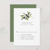 Waterverf Olijfgaard Huwelijksreactie RSVP (Voorkant / Achterkant)