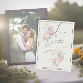 Waterverf Olijftak Bruiloft Save the Date Kaart