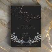 Waterverf Olijftak Bruiloft Save the Date Kaart