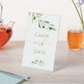 waterverf olijftak kaarten en geschenken teken reclamebord met voetstuk (Insitu)