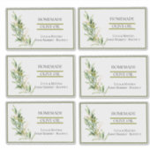 Waterverf Olijftak Transparante productetiketten Sticker (Voorkant)