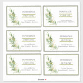Waterverf Olijftak Transparante productetiketten Sticker (Vel)