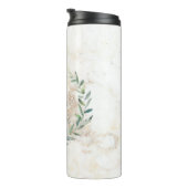 Waterverf olijftak verlaat marmermanaam thermosbeker (Geroteerd rechts)