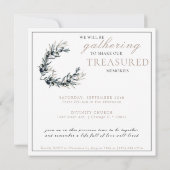 Waterverf olijftak viering van het leven kaart (Achterkant)