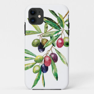 Waterverf Olive Branch iPhone 11 Hoesje
