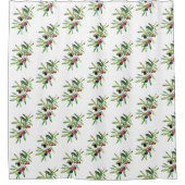 Waterverf Olive Branch Douchegordijn (Voorkant)