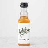 Waterverf Olive Branch Illustration  Likeurfles Etiket (Voorkant)
