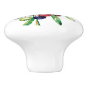 Waterverf Olive Branch Keramische Knop (Zijkant)