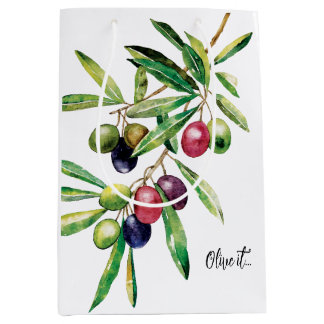 Waterverf Olive Branch Medium Cadeauzakje