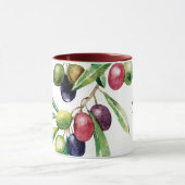 Waterverf Olive Branch Mok (Midden)