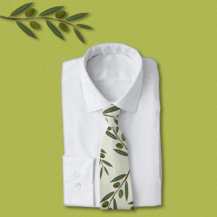 Waterverf Olive Branch Stropdas