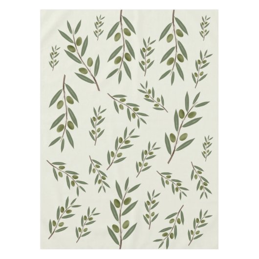 Waterverf Olive Branch Tafelkleed (Voorkant)