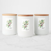 Waterverf Olive Branch Voedselcontainer Etiket (Flessen)