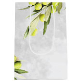Waterverf Olive Branches Weddenschappen Bedankt Medium Cadeauzakje (Achterkant)