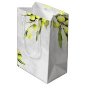 Waterverf Olive Branches Weddenschappen Bedankt Medium Cadeauzakje (Achterkant Gekanteld)