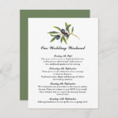 Waterverf Olive Tree Branch | Reisroute Informatiekaartje (Voorkant / Achterkant)