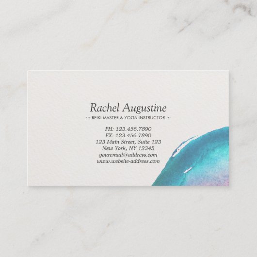 Waterverf Om Symbol YOGA Instructor Loyalty Punch (Achterkant)