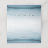 Waterverf Ombre Navy Blue Minimalist Wedding (Buitenkant ongevouwen)