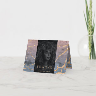 waterverf ombre oasis modern Afstudeerder aan de u Bedankkaart