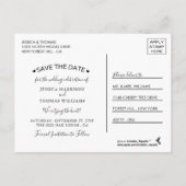 Waterverf Ombre Save the Date Briefkaart - Blue (Achterkant)