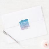 WATERVERF OMBRE Spa Business QR-code Vierkante Sticker (Envelop)