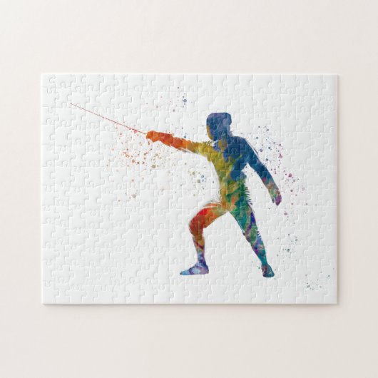 waterverf omheining legpuzzel (Horizontaal)